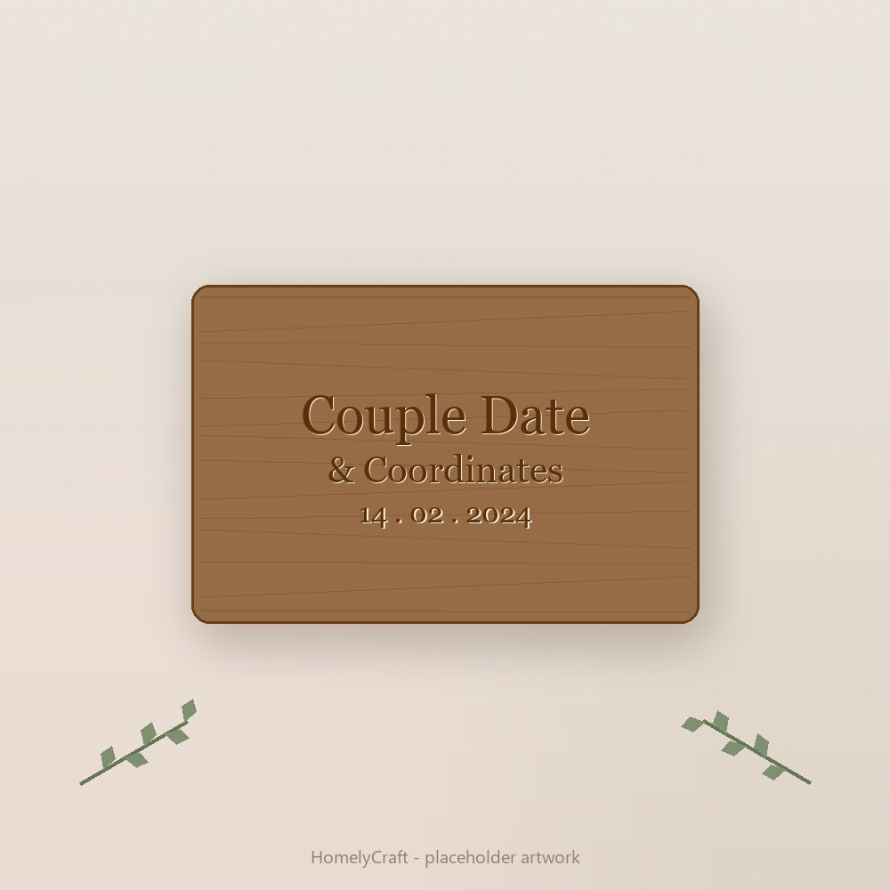 Couple Date & Coordinates Plaque