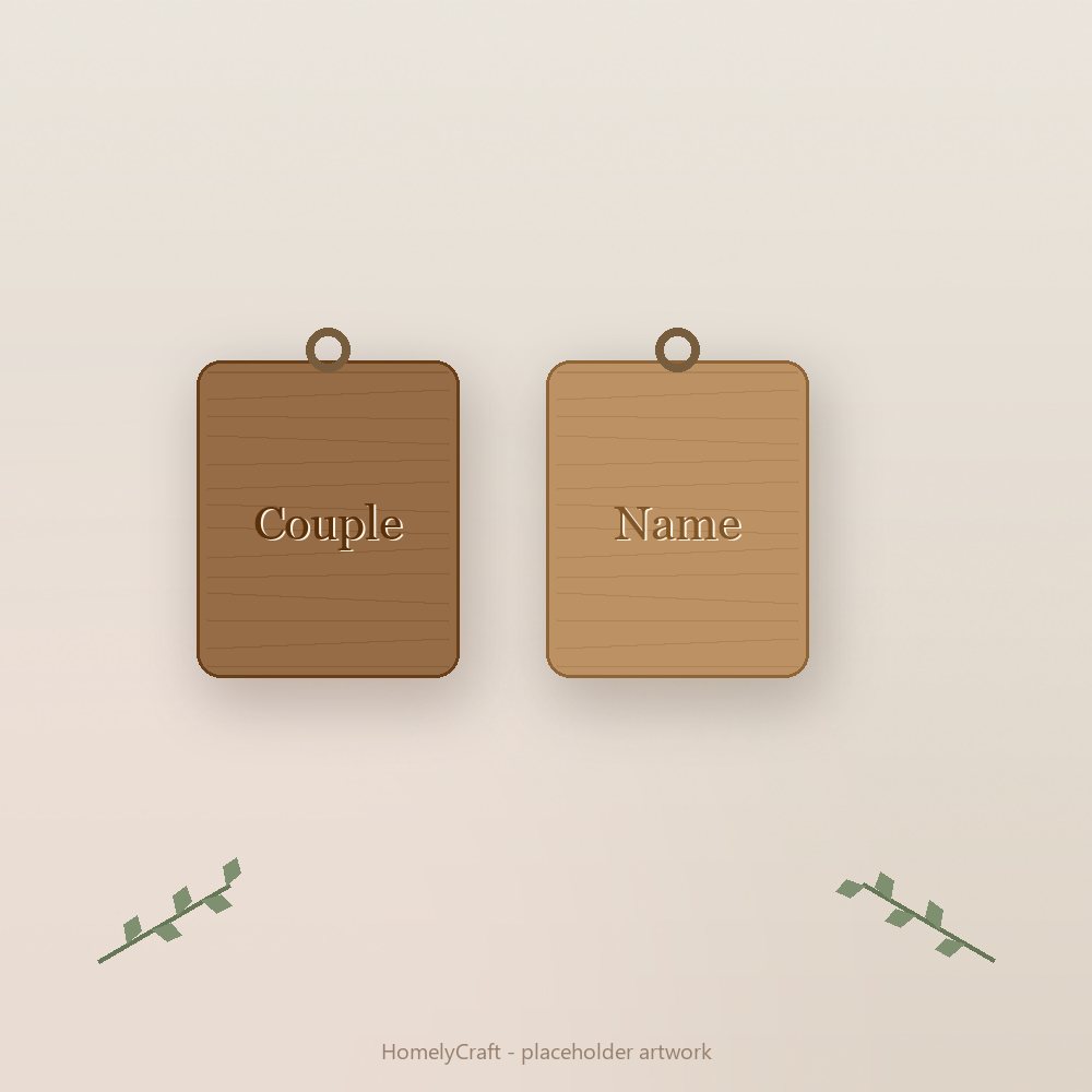 Couple Name Keychain Set