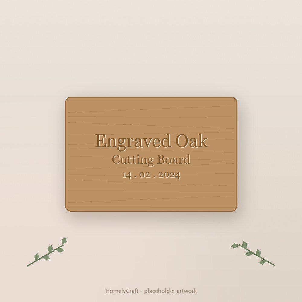 Engraved Oak Cutting Board
